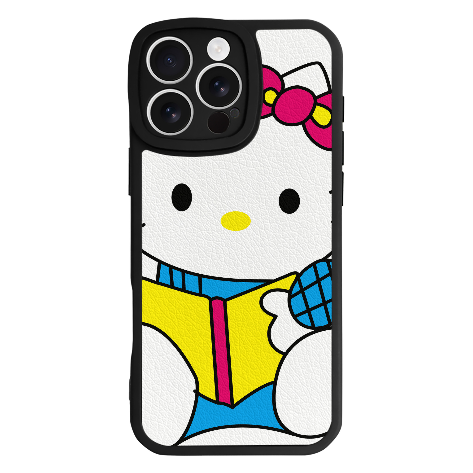 （画像用） Hello Kitty ハローキティ 【iPhone 16シリーズ対応】シリコンスマホケース（レザー調） 材質：シリコン